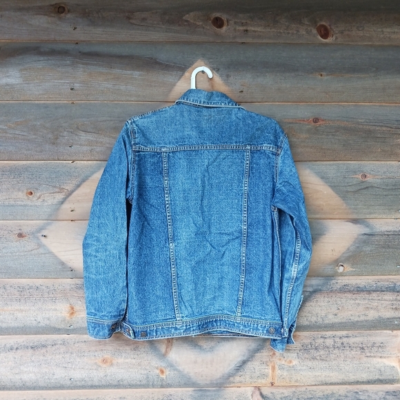 Vintage Aero Sport  Blue Jean Jacket 100% Cotton Size Large - Picture 4 of 6